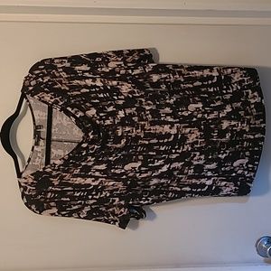 Black and tan abstract shirt